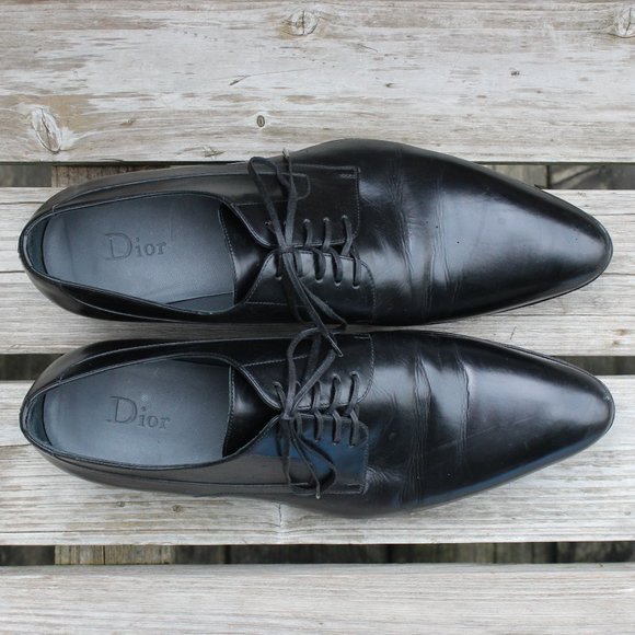 Dior Black Calfskin Leather Derby, EU size 41.5, Made in Italy, GUC - Picture 10 of 13